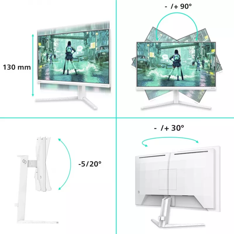 Philips Evnia 3000 24M2N3201P/00 23.8 cala IPS Full HD 180Hz Monitor Gaming Biały