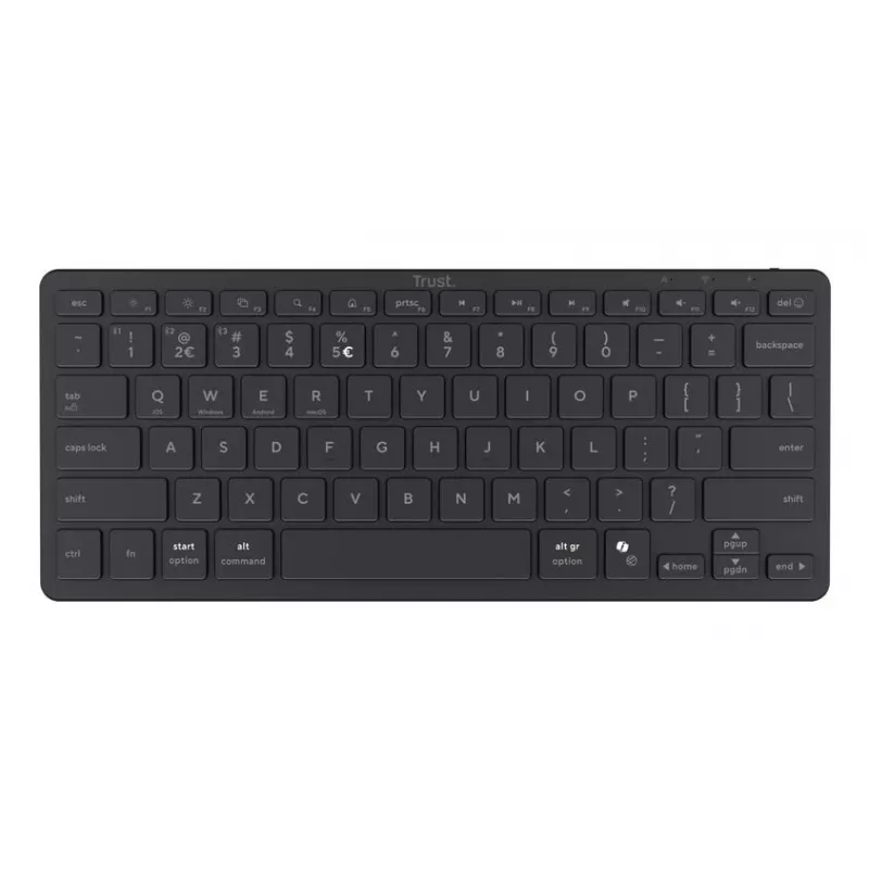 Trust Nado II Bezprzewodowa Klawiatura US QWERTY Czarny