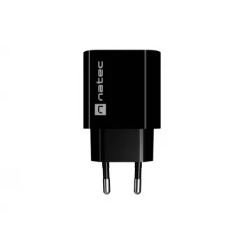 NATEC Ribera Wall Charger 1x USB-A + 1x USB-C 20W Black
