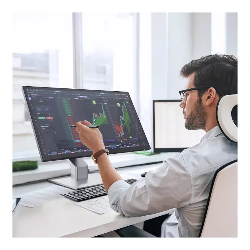 ALOGIC Clarity Fold Touch 27 cali 4K UHD IPS Monitor Dotykowy z Kamerą, 65W USB-C PD, Składana Podstawa