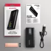 AXAGON EEM2-SD2B Obudowa zewnętrzna 10Gbps M.2 NVMe/SATA SSD z wyświetlaczem LED, USB-C, Czarny