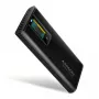 AXAGON EEM2-SD2B Obudowa zewnętrzna 10Gbps M.2 NVMe/SATA SSD z wyświetlaczem LED, USB-C, Czarny