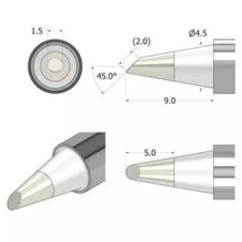 iFixit FixHub Końcówka Lutownicza Stożkowo-Dłutowa 1,5 mm Srebrna