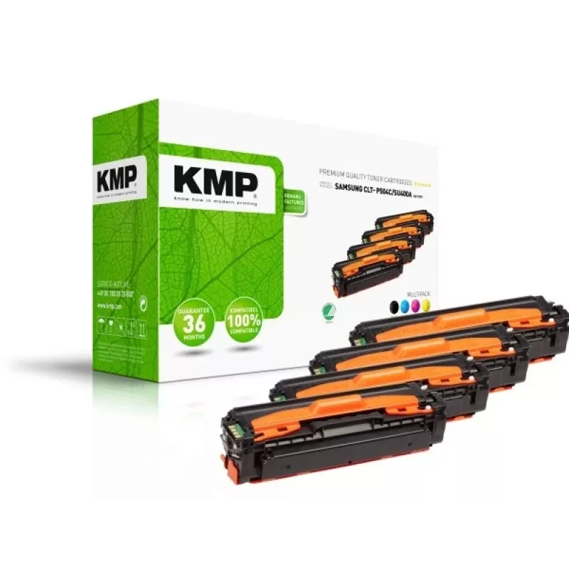KMP Toner Combo Pack Kompatybilny z Samsung CLT-K504S/CLT-C504S/CLT-Y504S/CLT-M504S Czarny, Cyjan, Magenta, Żółty 4-Pack
