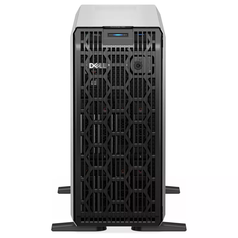 Serwer wieżowy Dell PowerEdge T360 - Intel Xeon 6333P 2,3 GHz - 32 GB DDR4 - 480 GB SSD - 8 gorącowkładanych wnęk 3,5 inch - PERC H755 - Broadcom 5720 - iDRAC9 - zasilacz 700 W - 3 lata Basic NBD
