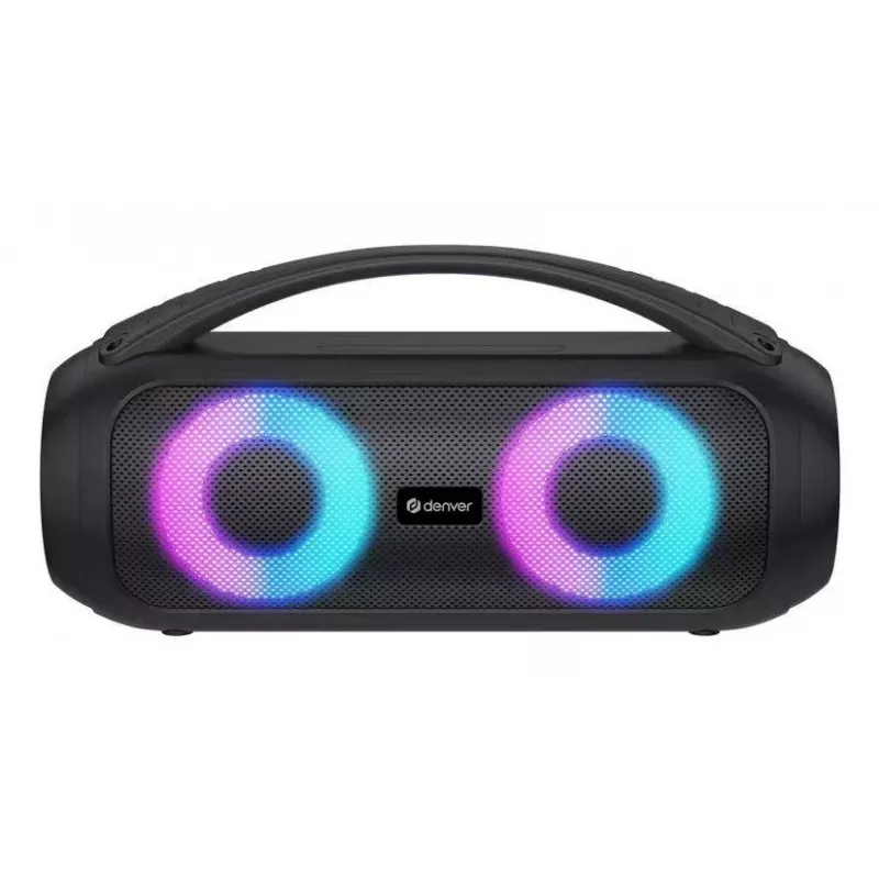 Denver BTG-618 Przenośny Bluetooth Głośnik Imprezowy 200W z Oświetleniem LED, Czarny