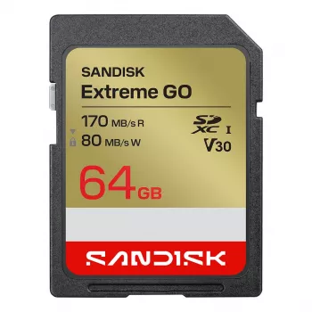 SanDisk Extreme Go SDXC 64GB UHS-I Karta Pamięci (170MB/s Odczyt, V30, 4K)