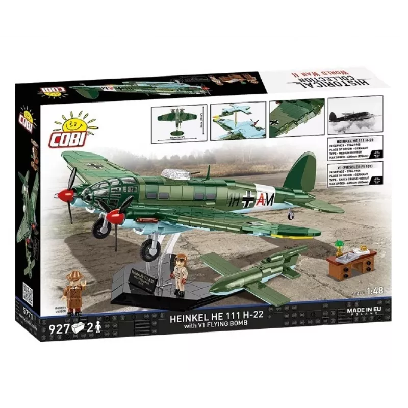 Zestaw klocków konstrukcyjnych COBI Heinkel HE 111 H-22 z bombą latającą V1, 927 elementów