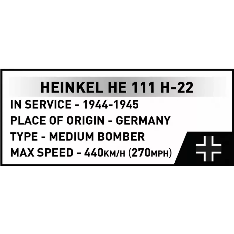Zestaw klocków konstrukcyjnych COBI Heinkel HE 111 H-22 z bombą latającą V1, 927 elementów