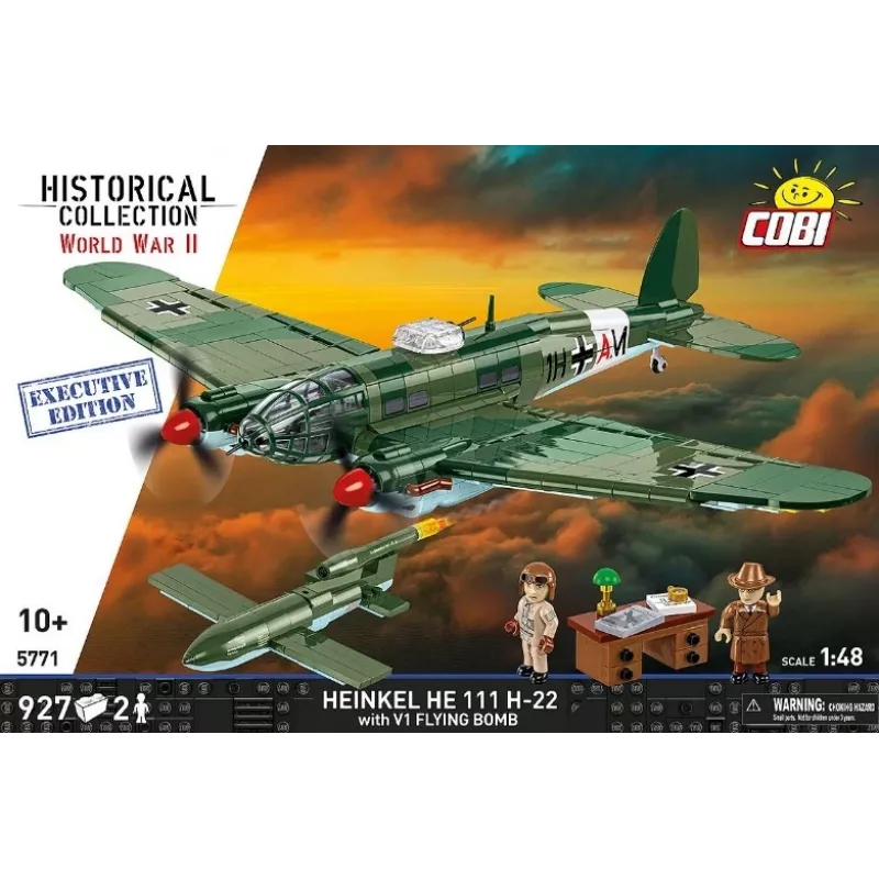 Zestaw klocków konstrukcyjnych COBI Heinkel HE 111 H-22 z bombą latającą V1, 927 elementów