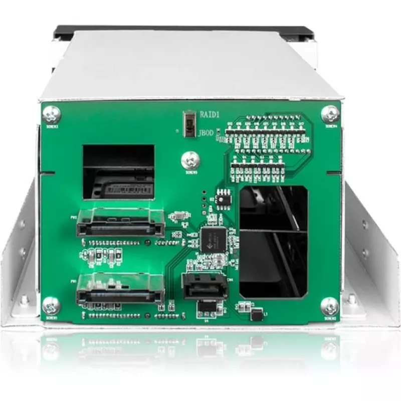 ICY BOX FatCage 2x 2.5/3.5 SATA HDD/SSD RAID 1 w zatoce 5.25 Czarny/Srebrny