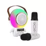 Extralink Kids Astro LED Karaoke Bezprzewodowy Głośnik z Podwójnym Mikrofonem Biały