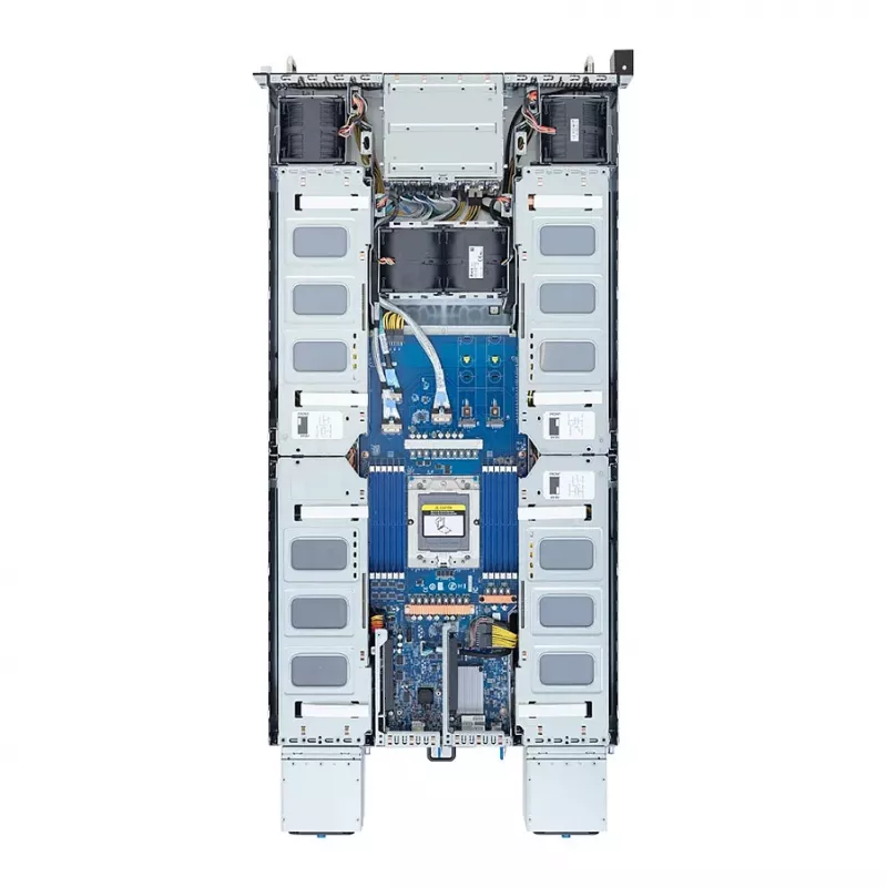Gigabyte G294-Z21-AAP2 2U Rack Server, Single Socket SP5, AMD EPYC 9004, 12x DDR5, 8x PCIe Gen5, 2x 2200W Redundant PSU