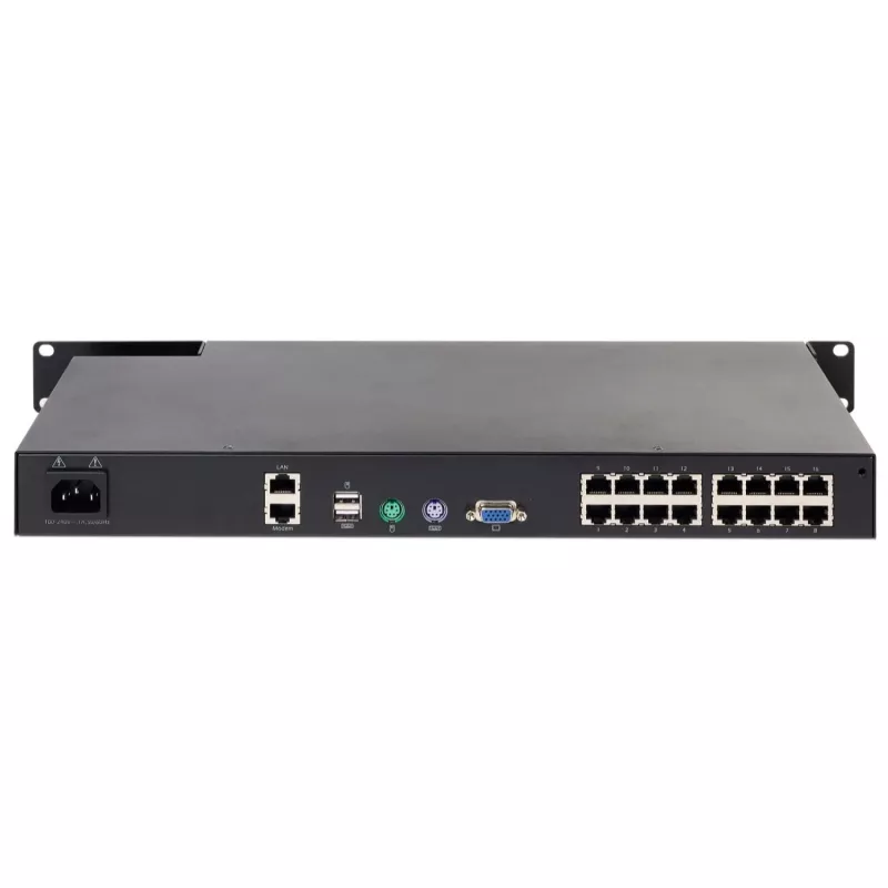 APC KVM1116R KVM Switch - 1 użytkownik lokalny, 16 portów, VGA, USB, 1U Rackmount