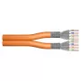 DIGITUS CAT 7 S/FTP Kabel instalacyjny, dupleks, 500 m, LSZH, B2ca-s1a,d0,a1, Pomarańczowy