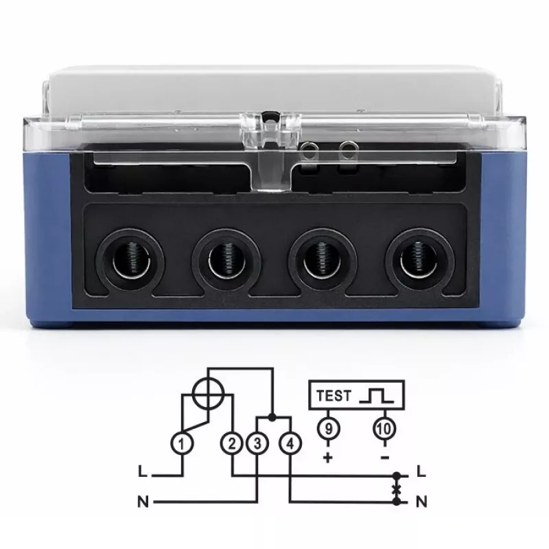 Qoltec Jednofazowy Elektroniczny Licznik Energii 230V 5(60)A LCD