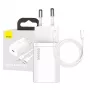 Baseus Super Si Quick Charger 20W USB-C z kablem (Biały)