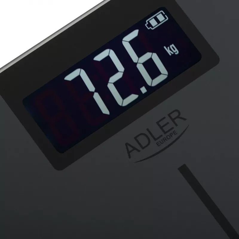 Adler AD 8194s Cyfrowa waga łazienkowa, biała, wzór w paski, nośność 180 kg