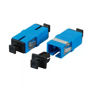 EFB Elektronik SC Simplex Single Mode Fiber Optic Coupler, Flangeless, Blue, Ceramic Sleeve (53511.1)