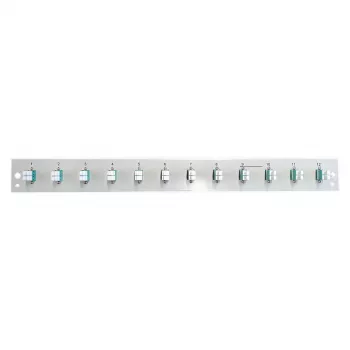 EFB Elektronik Zmontowany panel przedni z 12 x LC Duplex Coupler OM3, czarny