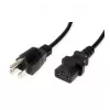 VALUE Power Cable IEC 60320 C13 do NEMA 5-15 (M) 125 V - 1,8 m - Czarny