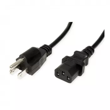 VALUE Power Cable IEC 60320 C13 do NEMA 5-15 (M) 125 V - 1,8 m - Czarny