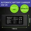 Qoltec 52665 Automatyczna ładowarka akumulatorów do akumulatorów AGM GEL STD, 24V 2A 48W, wskaźnik LED, kabel 1,8m