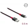 Delock EASY-USB 2.0 Kabel USB Type-A Męski do USB Type-C Męski 0,5 m Czarny (81541)