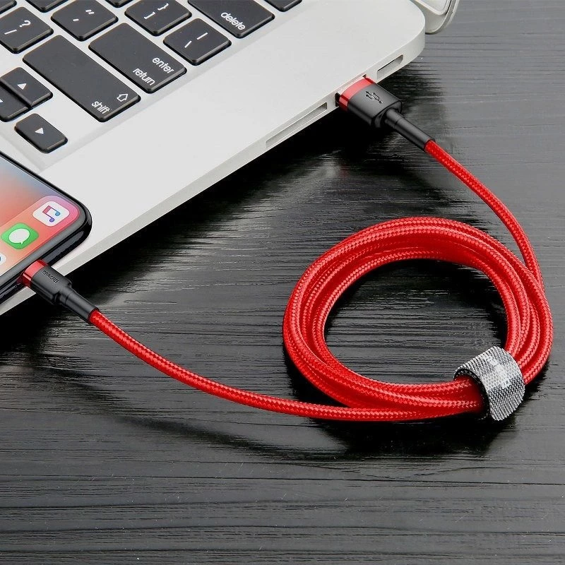 Baseus CALKLF-C09 USB-A do Lightning Kabel 2 m Czerwony