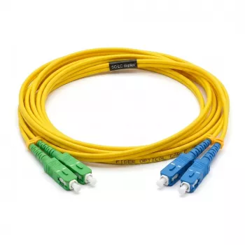 EFB-ELEKTRONIK Fiber Optic Patch Cable LC/APC do LC/UPC Singlemode OS2 9/125µm 5m Żółty