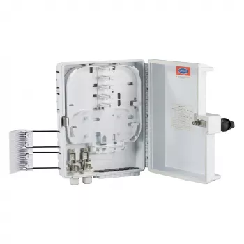 EFB-ELEKTRONIK FTTH-BOX-OUT-1 FTTH IP65 Skrzynka Rozdzielcza na 32 Włókna, 16 Adapterów, Zewnętrzna