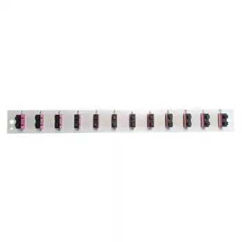 EFB-Elektronik Populated Front Panel z 12 x SC Duplex Coupling OM4, pionowy, czarny