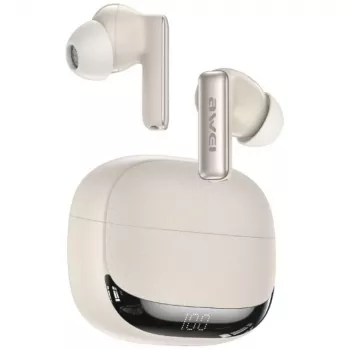Słuchawki AWEI TA19 ANC TWS Bluetooth 6.0 Beżowy