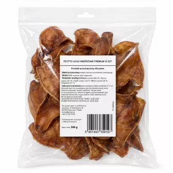 PETITTO Przekąska dla psa z ucha wieprzowego 10 sztuk 40g