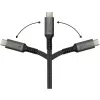 GoodConnections USB-C 2.0 (ST-ST) 3m Connection Cable Textile Jacket 240W Anthracite