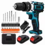 EXTRALINK TOOLS Wiertarko-wkrętarka akumulatorowa Niebieska + 2 baterie