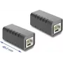 Delock RJ45 Coupler Female to Female Cat.6A Shielded Black
