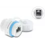 Delock RJ45 Coupler Cat.6A Female to Female z gwintem M23.5 x 1.5 mm i zaślepką IP68 pyłoszczelny i wodoodporny biały (87156)