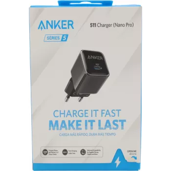 Anker Nano 20W USB-C Charger, PowerIQ 3.0 Compact USB-C Power Supply Black