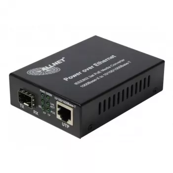 ALLNET PoE Media Converter 10/100/1000Base-T do 1000Base-SX/LX SFP Mini-GBIC, Single/Multi-Mode, 15.4W/30W PoE, ALL-MC202P-SFP1-PoE