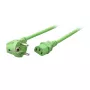 EFB Elektronik Przewód zasilający Schuko 90° - C13 180°, Zielony, 1,8 m, 3 x 0,75 mm²