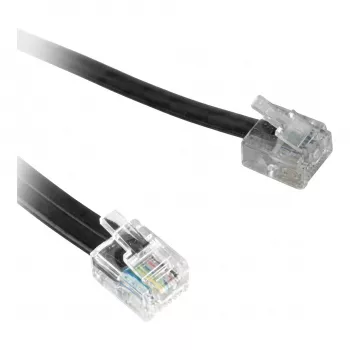 Synergy21 TAE-F do RJ11/RJ12 Płaski kabel adaptera telefonicznego, 0,2 m, biały, hurt