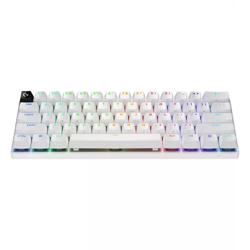 Logitech G PRO X 60 LIGHTSPEED Bezprzewodowa Klawiatura Gamingowa 60% Kompaktowa - Tactile - Biała - QWERTY International English