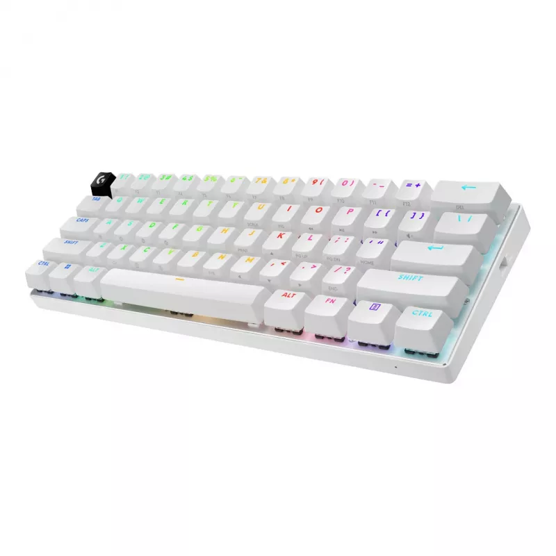 Logitech G PRO X 60 LIGHTSPEED Bezprzewodowa Klawiatura Gamingowa 60% Kompaktowa - Tactile - Biała - QWERTY International English