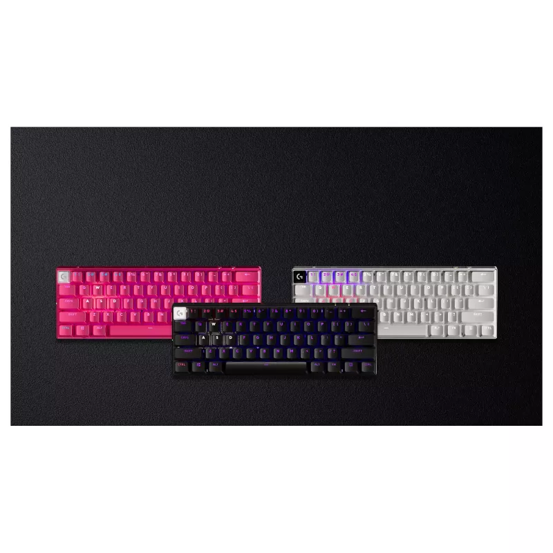 Logitech G PRO X 60 LIGHTSPEED Bezprzewodowa Klawiatura Gamingowa 60% Kompaktowa - Tactile - Biała - QWERTY International English