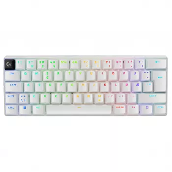 Logitech G PRO X 60 LIGHTSPEED Bezprzewodowa Klawiatura Gamingowa 60% Kompaktowa - Tactile - Biała - QWERTY International English