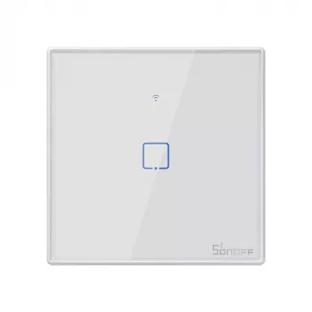 SONOFF T2EU1C-TX Smart WiFi + RF 433 Dotykowy Włącznik Światła 1-Gang Biały