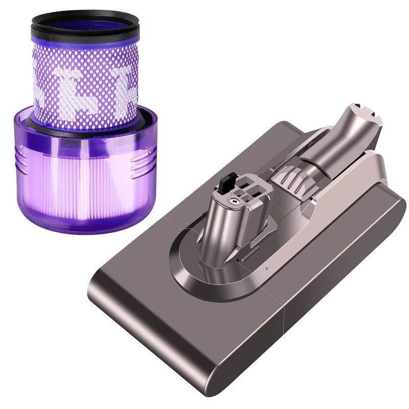 Zestaw zastępczej baterii i filtra Extralink do Dyson V11 V15 SV46 SV47, 25.2V 4000mAh, typ Click-in