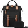 BLACK FOREST KM02 Plecak podróżny kabinowy 40x30x15 cm + Kosmetyczka Czarny