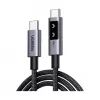 UGREEN Uno L509 100W USB-C do USB-C PD Szybka Ładowarka Kabel LED 2m Czarny
